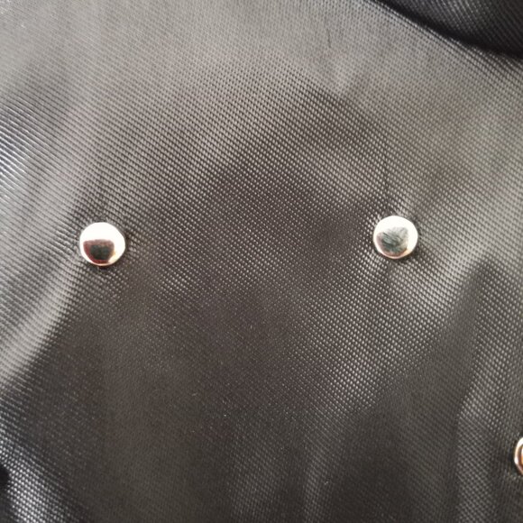 INDEED Black Silver-Studded Leather Look-alike Tank Women's S - Picture 2 of 8